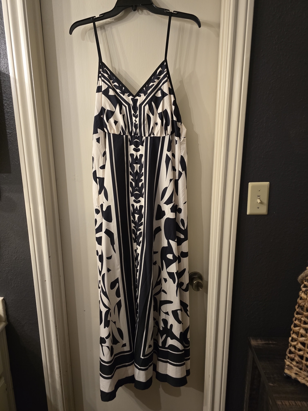 SHEIN Curve Black and White Stripe Maxi Dress